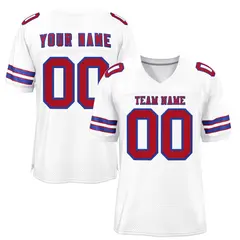 White Red-Royal Classic Style Authentic Football Jersey 1