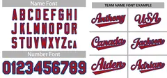 White Red-Royal Full-Button Classic Baseball Jersey 3