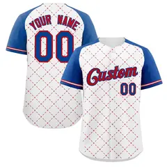 White Red-Royal Rhombus Authentic Baseball Jersey