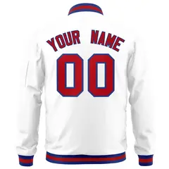 White Red-Royal Varsity Full-Zip Letterman Bomber Jacket 4