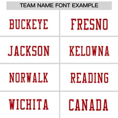 White Red Sequin Lettering Moisture-Wicking Football Jersey 3