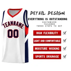 White Red Side Design Basketball Jersey Sports Uniform 2