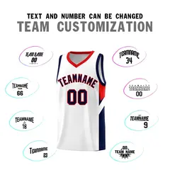 White Red Side Design Basketball Jersey Sports Uniform 4