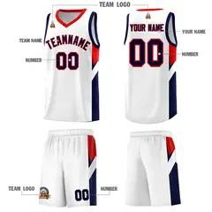 White Red Side Design Basketball Jersey Sports Uniform 5