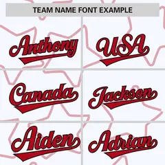 White Red Star Pattern Varsity Full-Snap Letterman Baseball Jacket 3