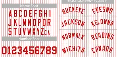 White Red Stripe Fashion Authentic Baseball Jersey 3