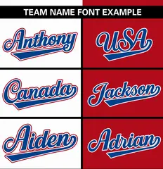 White Red Stripe-Solid Combo Authentic Baseball Jersey 3