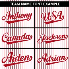 White Red Striped Authentic Pullover Fashion Baseball Jersey 3