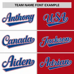 White Red Two Tone Striped Authentic Baseball Jersey 3