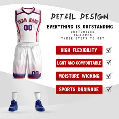 White Red-White Graffiti Points Element Basketball Jersey 2