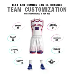 White Red-White Graffiti Points Element Basketball Jersey 4