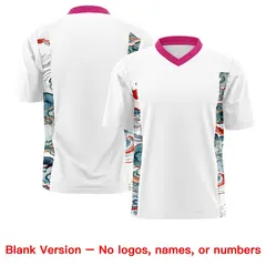 White Rose Red Ukiyo-e Auspicious Clouds Graffiti Football Jersey 7