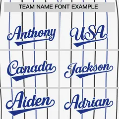 White Royal and Black Bi-Color Stripes Baseball Jersey 3