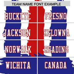 White Royal and Red Graffiti Pattern Flag Football Jersey 3