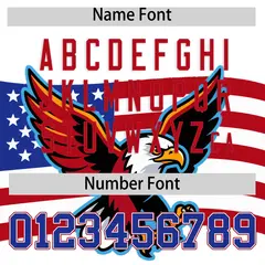 White Royal Blue Red American Flag Graffiti Split Independence Day Baseball Jersey 4
