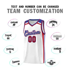 White Royal Blue Red Color Charge Series Basketball Jersey 4
