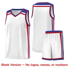 White Royal Blue Red Color Charge Series Basketball Jersey 7