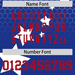 White Royal Blue Red Rising Stars Gradient Baseball Jersey 4