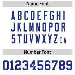 White Royal Blue Sequin Lettering Moisture-Wicking Football Jersey 4