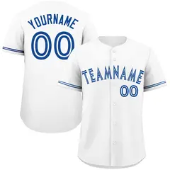 White Royal Bull Classic Authentic Baseball Jersey 1