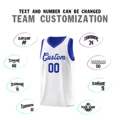 White Royal Chest Slash Pattern Basketball Jersey 4