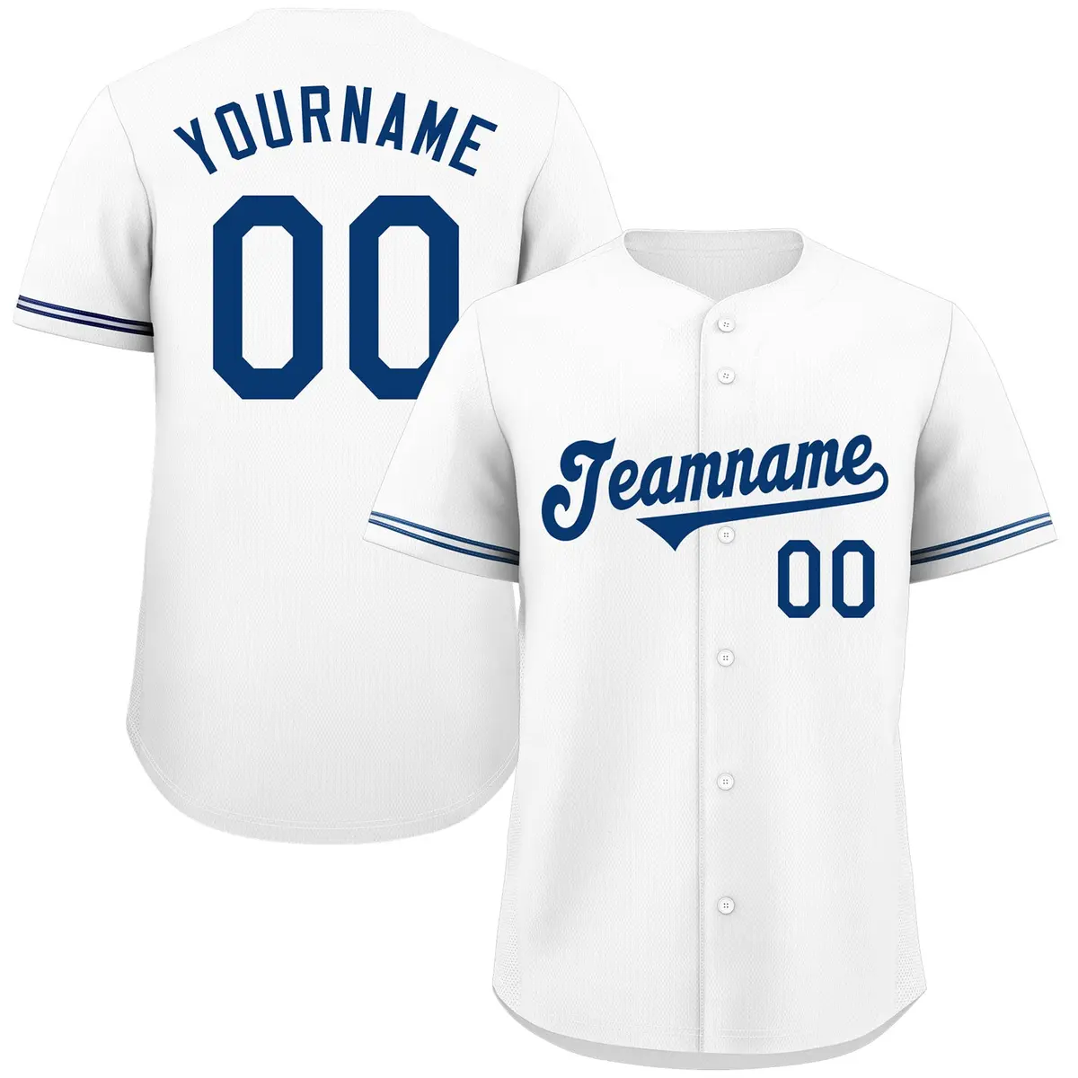 White Royal Classic Authentic Baseball Jersey
