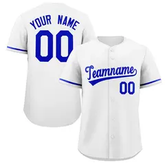 White Royal Classic Authentic Baseball Jersey