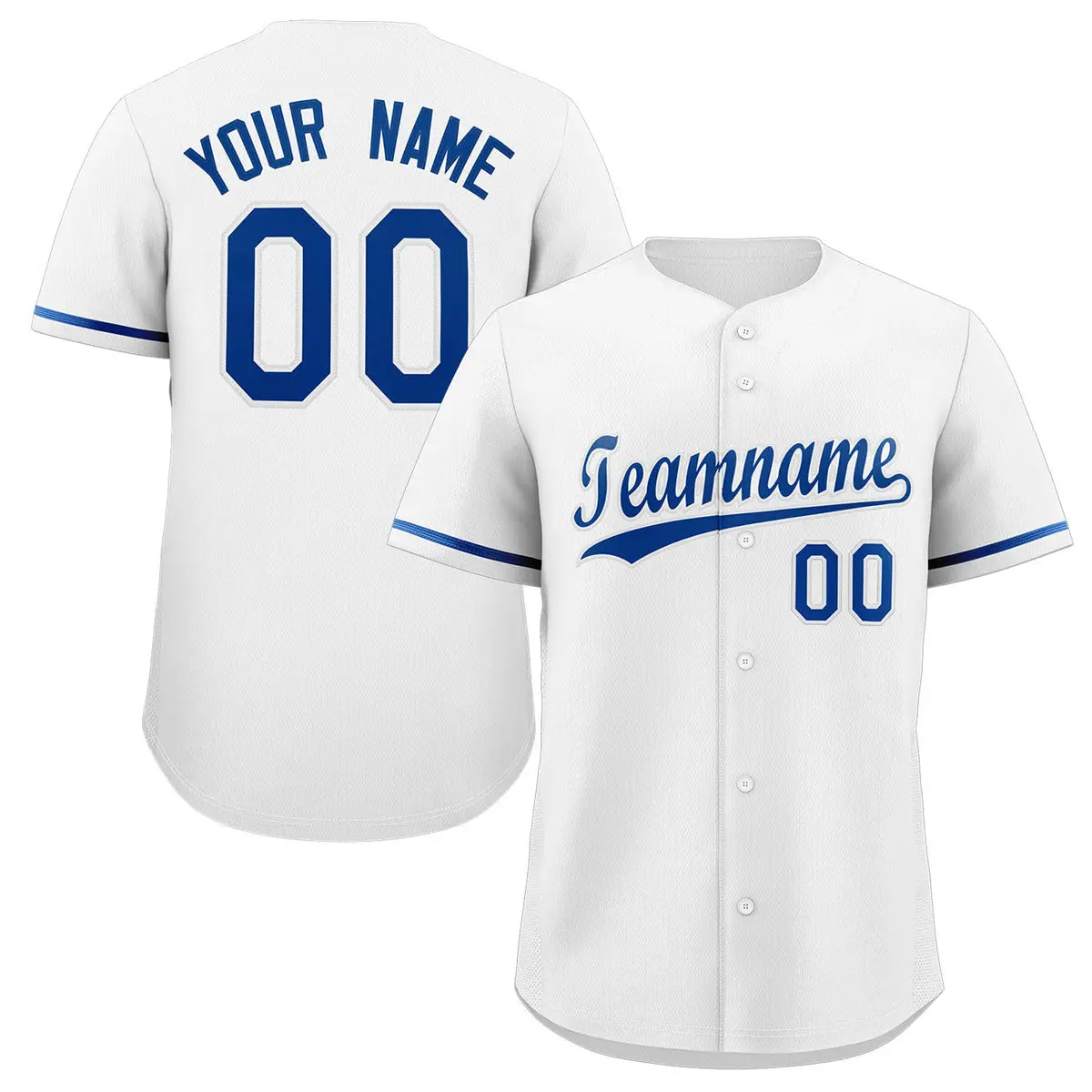 White Royal Classic Authentic Baseball Jersey