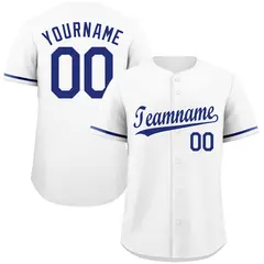 White Royal Classic Authentic Baseball Jersey 1