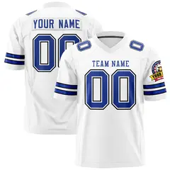 White Royal Classic Authentic Football Jersey