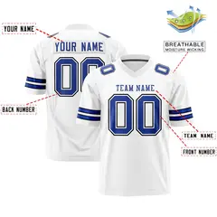 White Royal Classic Authentic Football Jersey 2