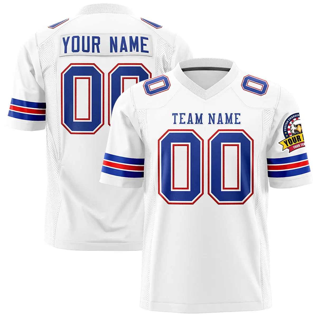 White Royal Classic Authentic Football Jersey