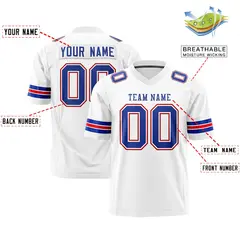 White Royal Classic Authentic Football Jersey 2