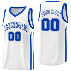 White Royal Classic Fashion Sportwear Basketball Jersey