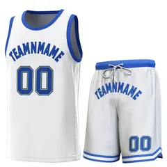 White Royal Classic Sets Basketball Jersey 1