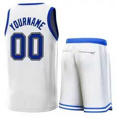 White Royal Classic Sets Basketball Jersey 3
