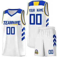 White Royal Classic Sets Basketball Uniform Jersey
