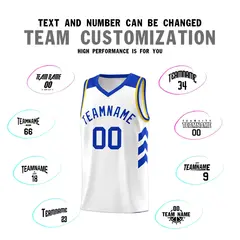 White Royal Classic Sets Basketball Uniform Jersey 4