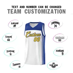 White Royal Classic Sets Basketball Uniform Jersey 4