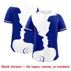 White Royal Couple Silhouettes Valentine's Day Baseball Jersey 2