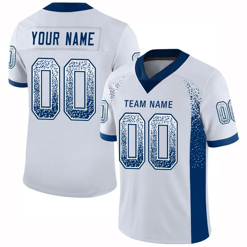 White Royal Drift Fashion Mesh Authentic Football Jersey