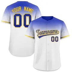 White Royal Gradient Authentic Baseball Jersey