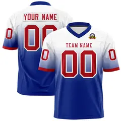 White Royal Gradient Fashion Authentic Football Jersey 1