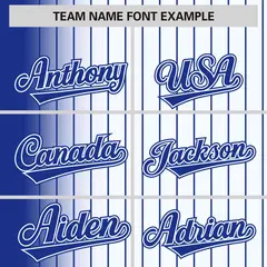 White Royal Gradient Pinstripe Full-Snap Letterman Jacket 3