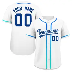White Royal Gradient Ribbed Authentic Baseball Jersey 1