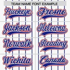White Royal Gradient Stripe Fashion Sleeves Baseball Jersey 3