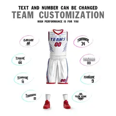 White Royal Graffiti Claw Element Basketball Jersey 4