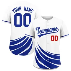 White Royal Graffiti Wind Mark Baseball Jersey