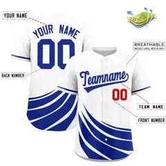 White Royal Graffiti Wind Mark Baseball Jersey 2