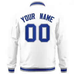 White Royal-Gray Varsity Full-Zip Letterman Bomber Jacket 4
